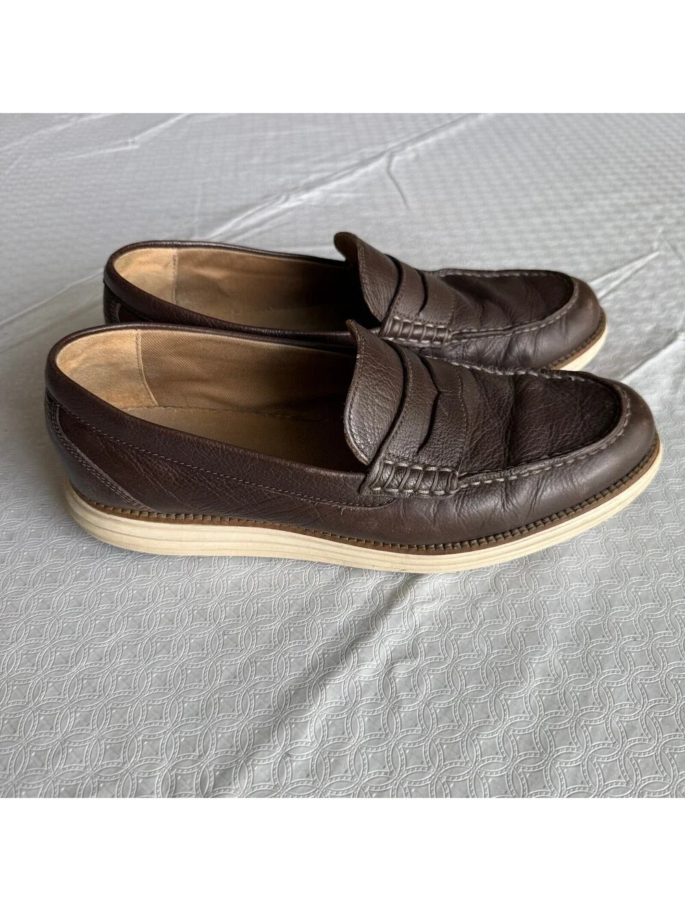 Cole Haan Men's Brown Leather Penny Loafers Size 9